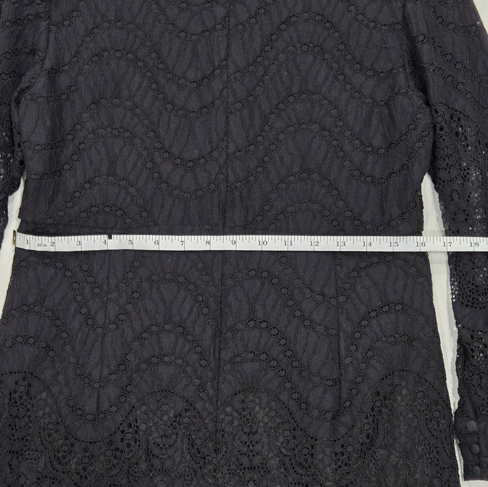 Bardot Black Lace Mini Dress Size 12 - Picture 14 of 16